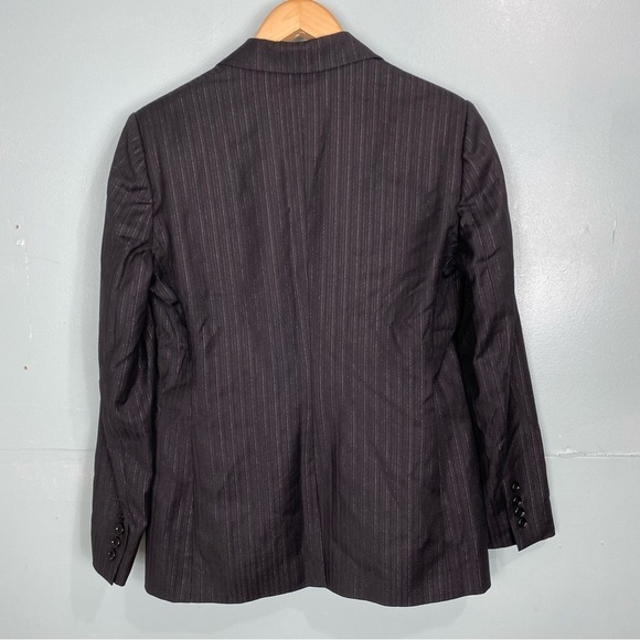 Dolce & Gabbana Pinstripe Metallic Blazer Sz 48 or US 38 Black Read Description - Picture 5 of 15